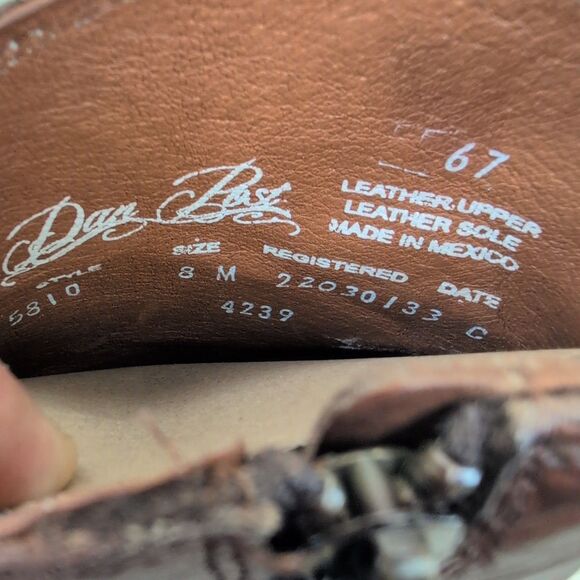 Sundance Dan Post Brown Tooled Leather “Hildegard Boots” Women's Size 8 M New - Picture 11 of 12